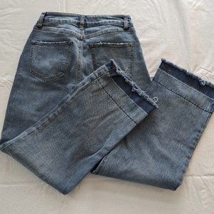 Juniors Sincerely Jules Straight Leg Frayed Cuff Jeans Size 3